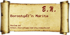 Borostyán Marita névjegykártya